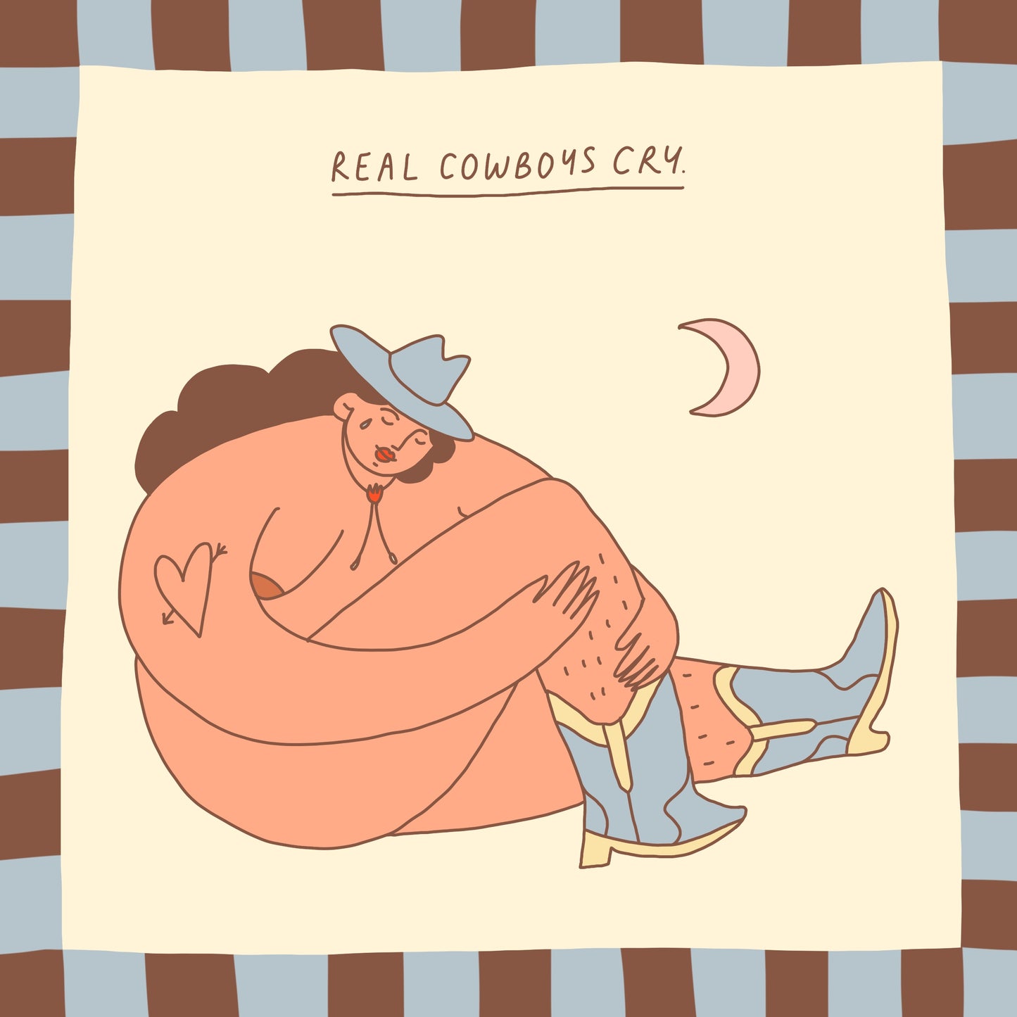 Square Print - Real Cowboys Cry