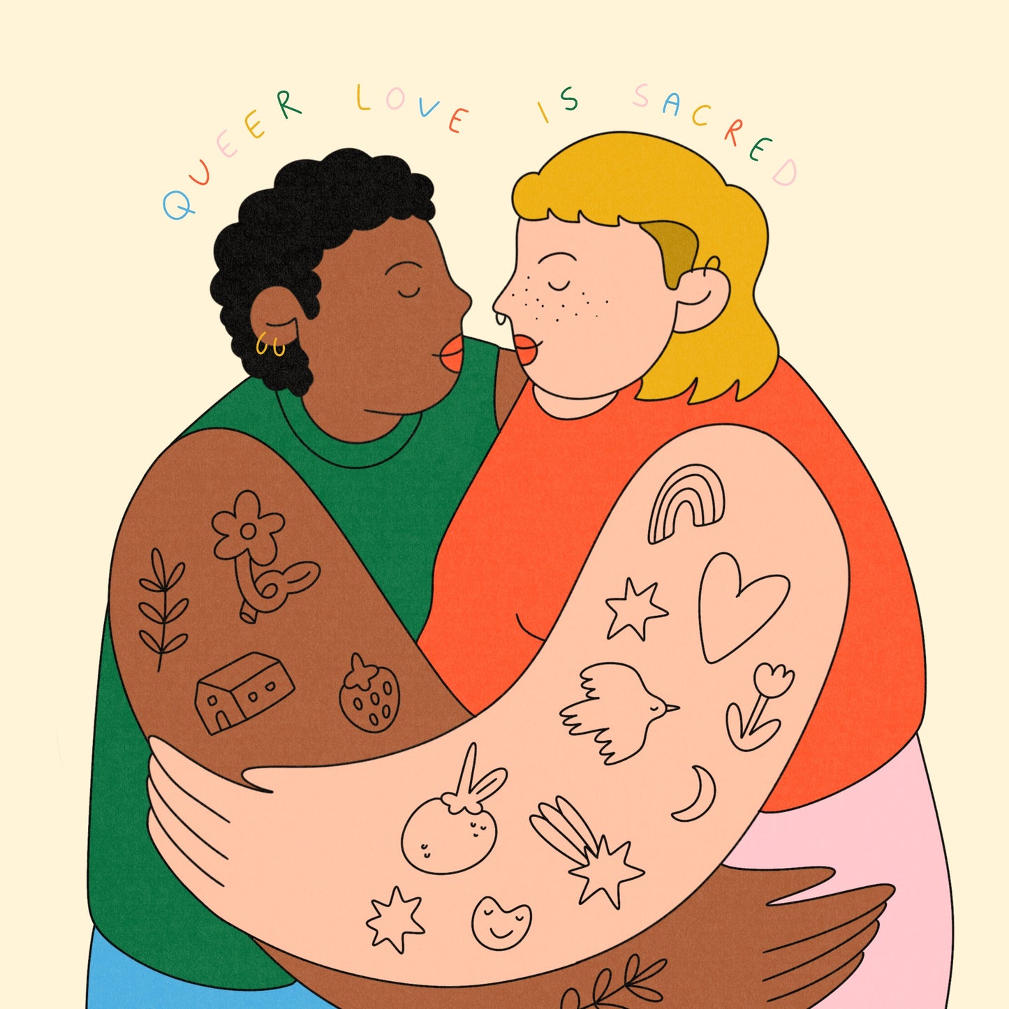 Small Square Print - Queer Love Is Sacred