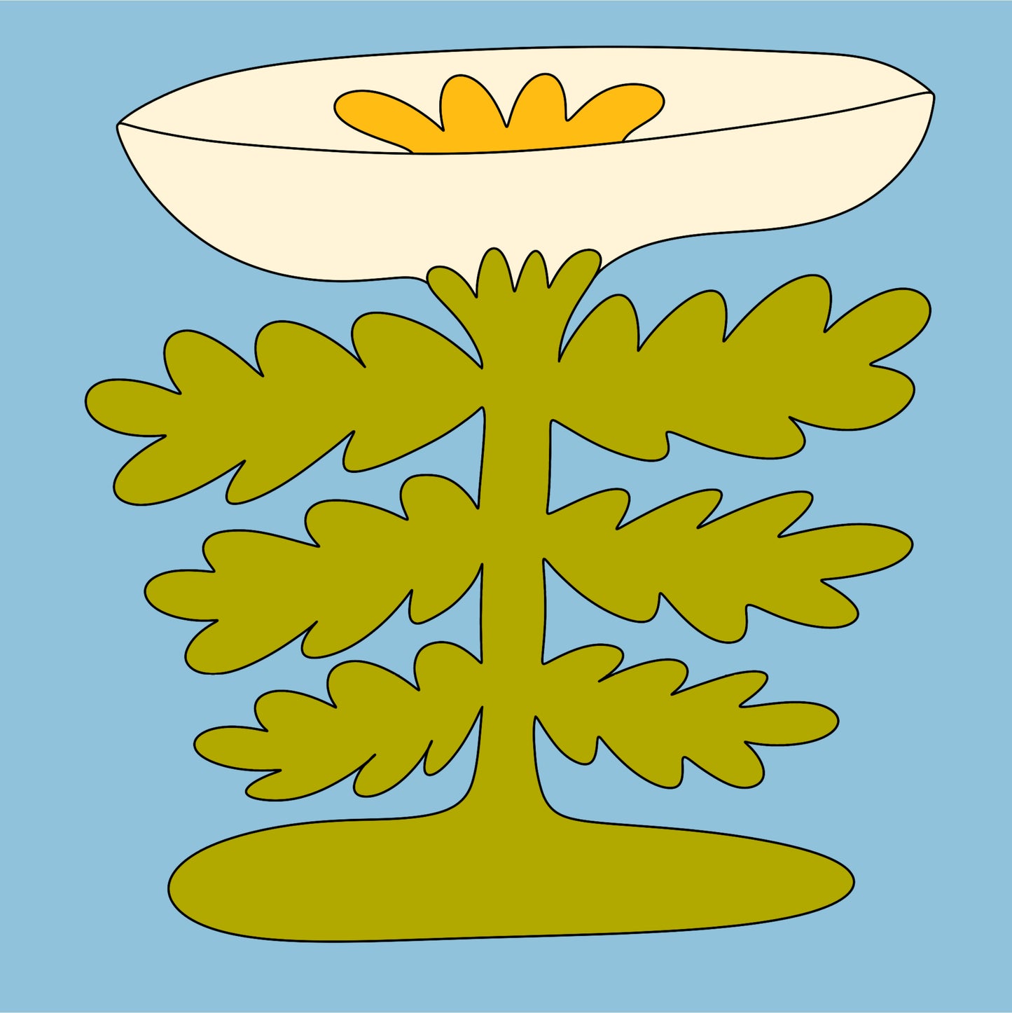 Small Square Print - Flower