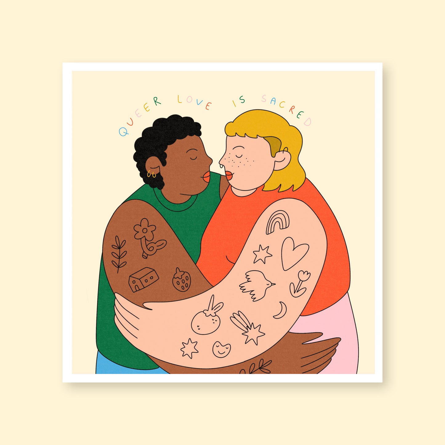 Small Square Print - Queer Love Is Sacred
