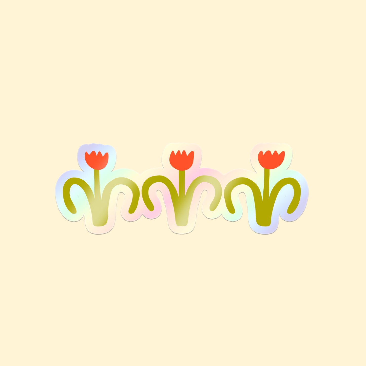 Sticker - Holographic Tulips