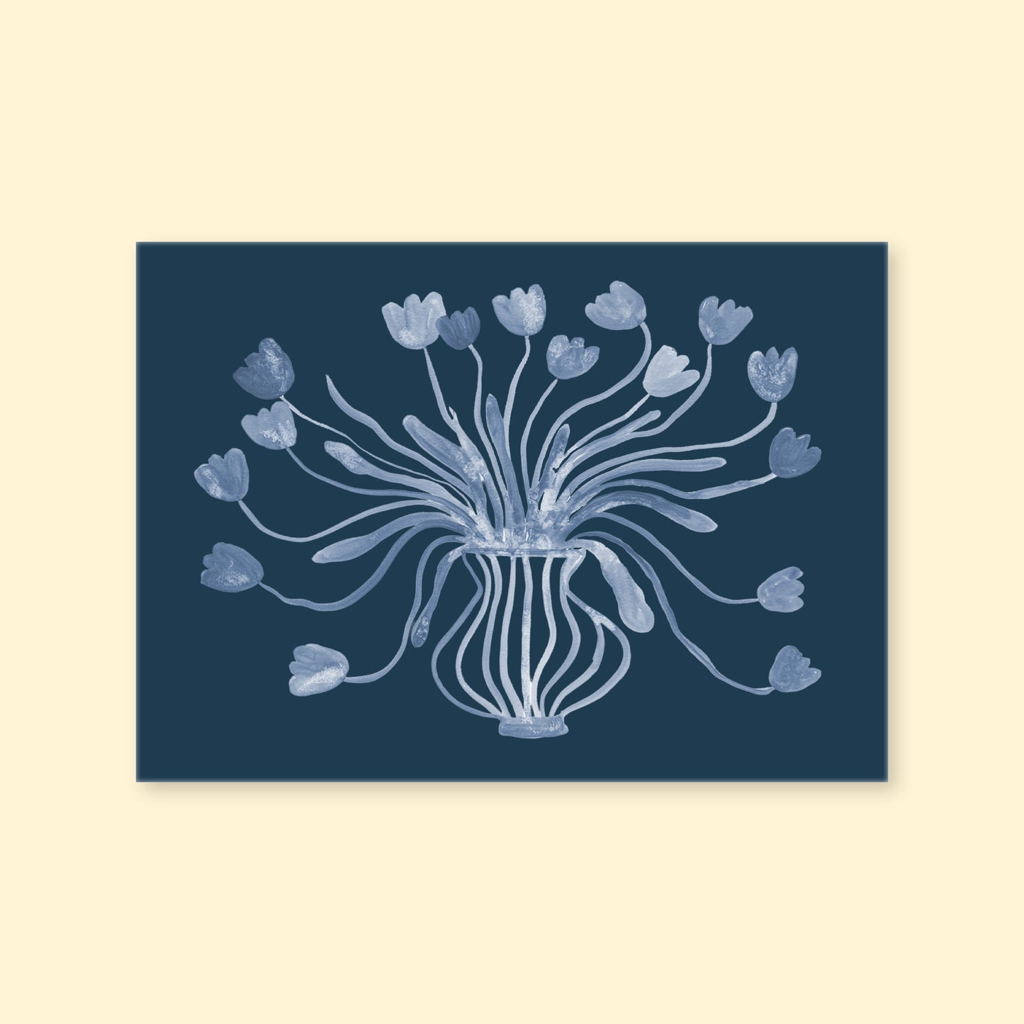 A6 Print - Tulips In A Vase Cyanotype