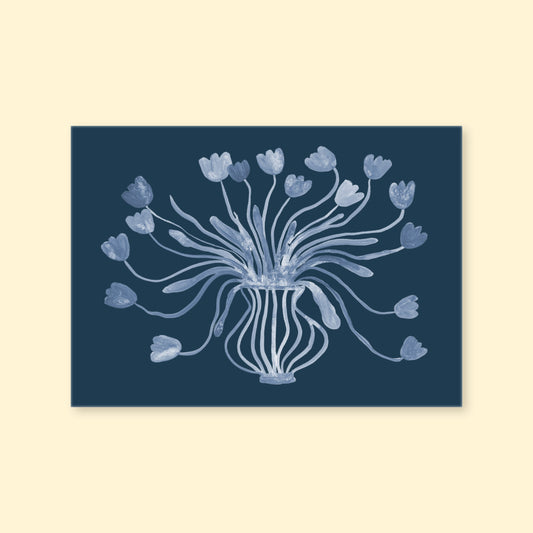 A6 Print - Tulips In A Vase Cyanotype