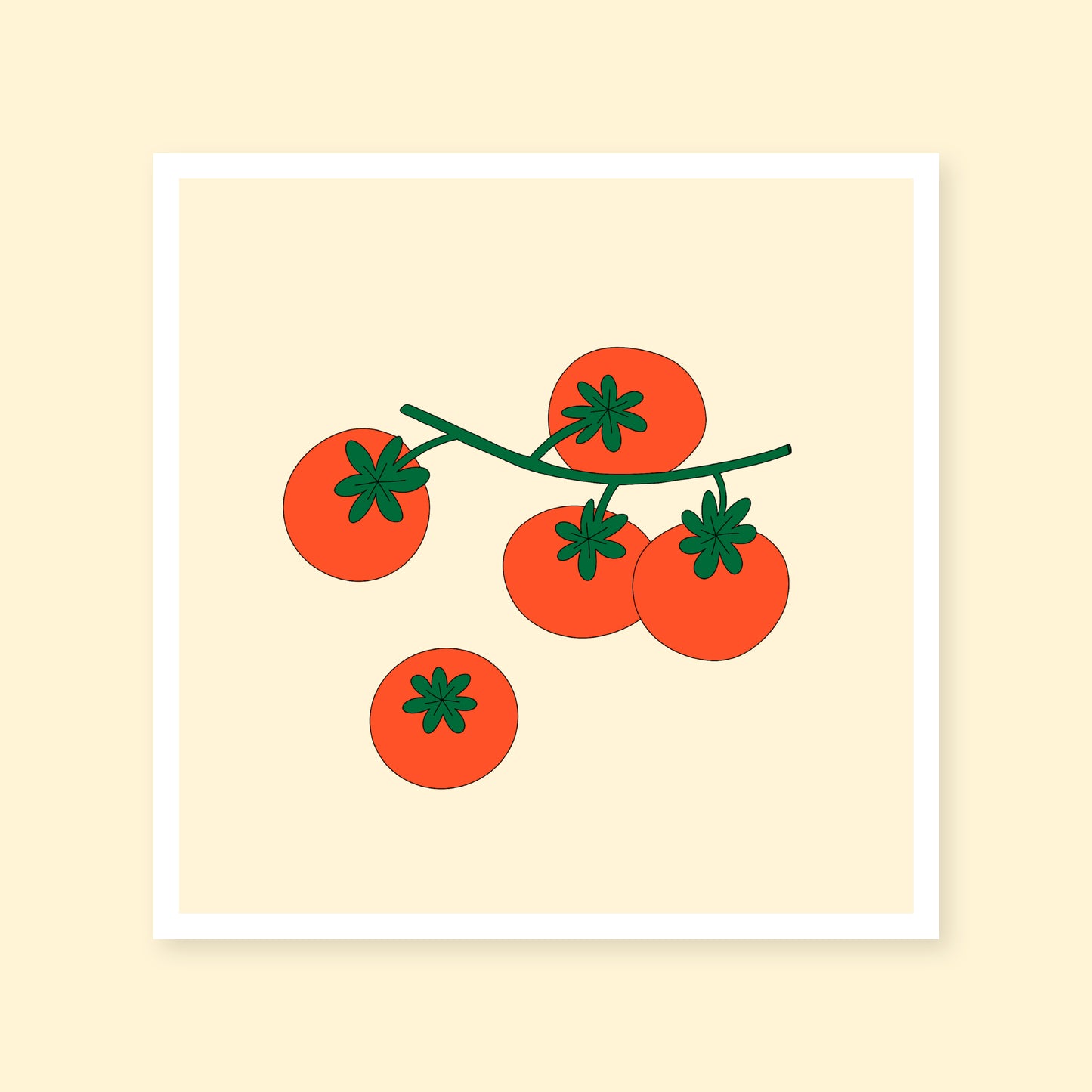 Small Square Print - Tomatoes
