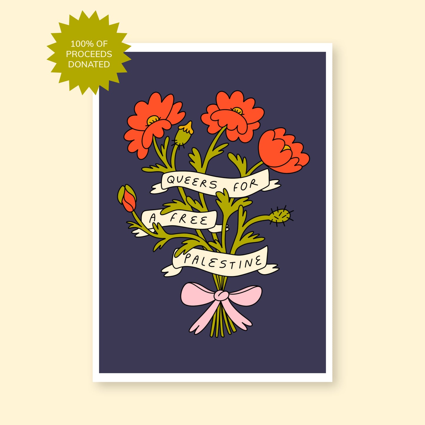 A5 Print - Queers For A Free Palestine