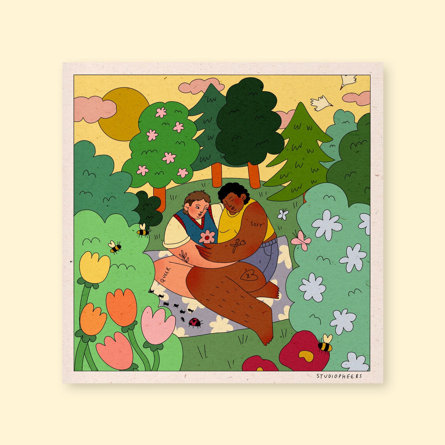 Square Print - Picnic Gays