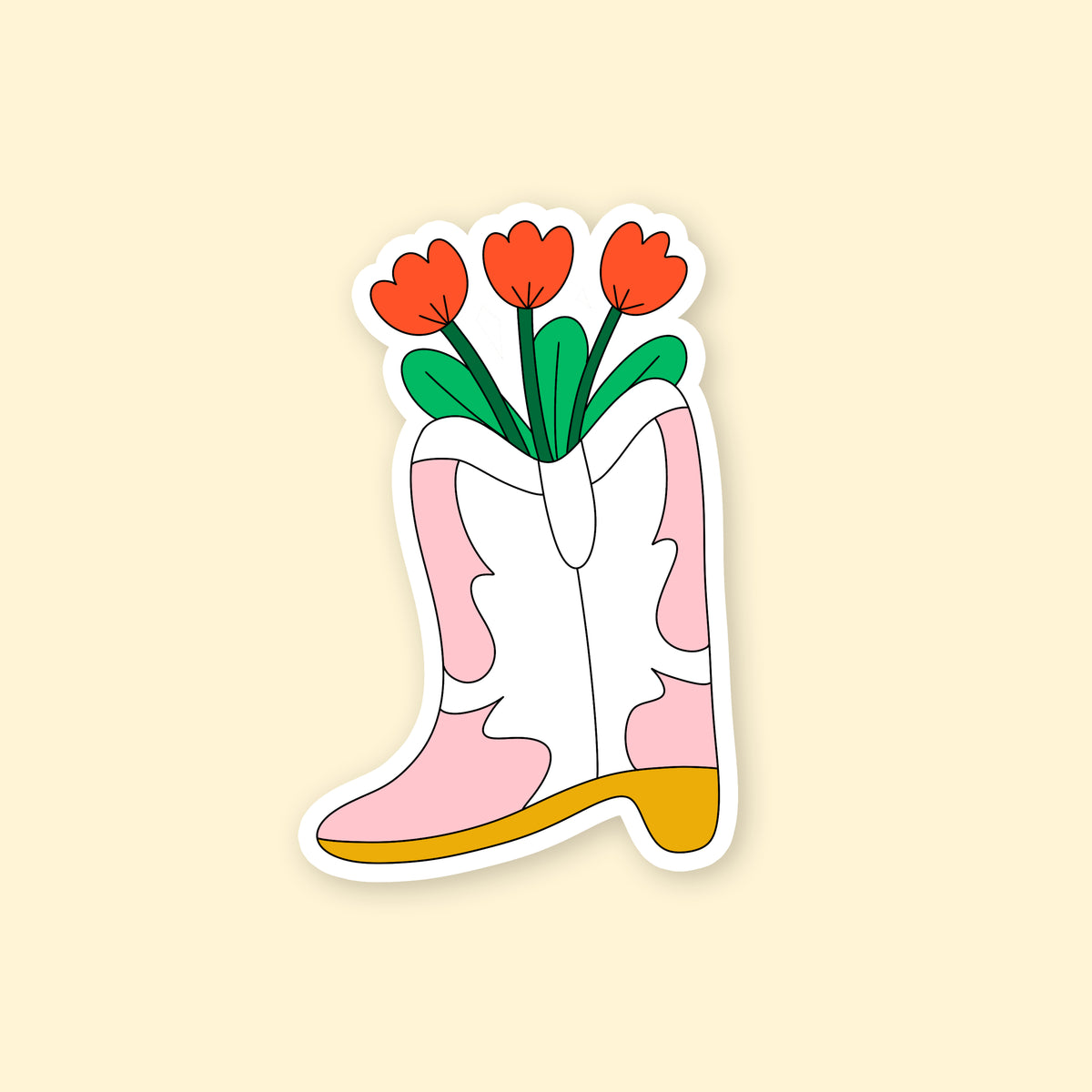 Bean Boot Sticker XL Sticker - Cowboy Boot – Studio Pheebs